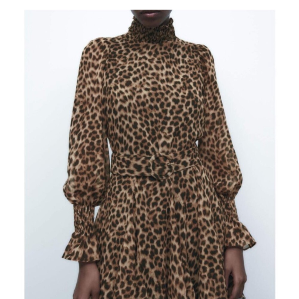 💥💥SOLD💥NWT Zara Long Sleeve Mock Neck Leopard - Picture 6 of 14